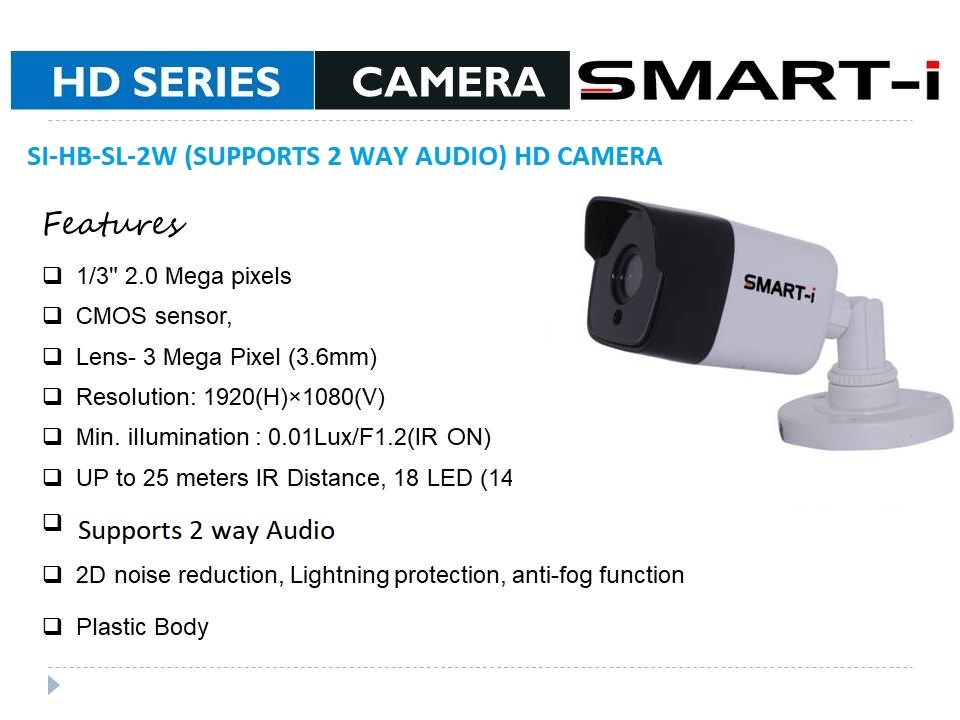 SI-HB-SL-2W (SUPPORTS 2 WAY AUDIO)