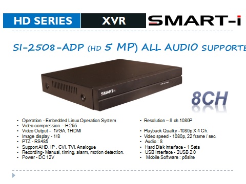 SI-2508-ADP (HD 5 MP) ALL AUDIO SUPPORTE